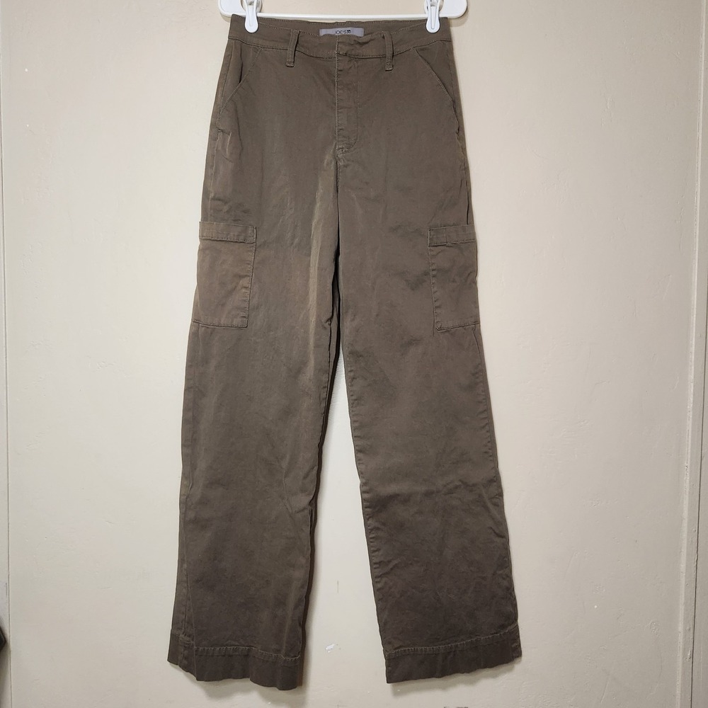 Joe's Jeans Women's Olive Green‎ Wide Leg Baggy Cargo Pants Size 27